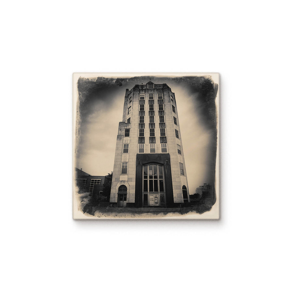 Rockford News Tower Cityscape Tiles