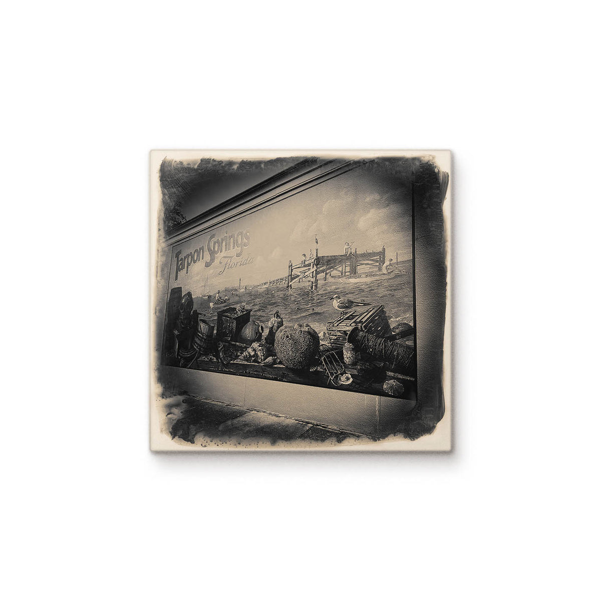 Tarpon Springs Mural Cityscape Tiles