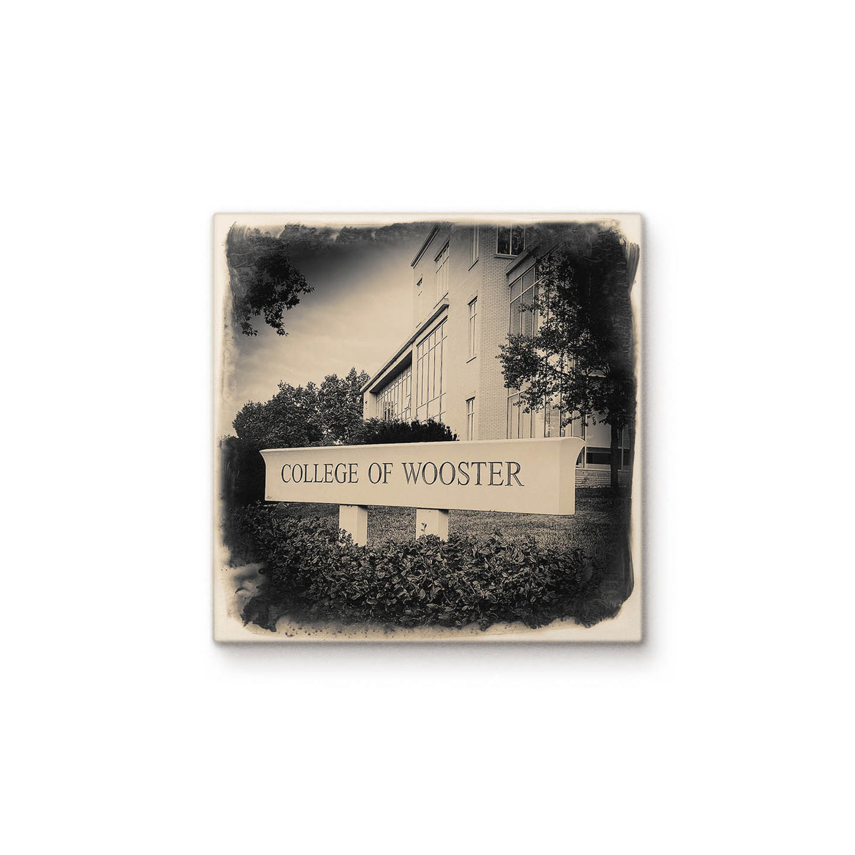 College of Wooster Sign Cityscape Tiles