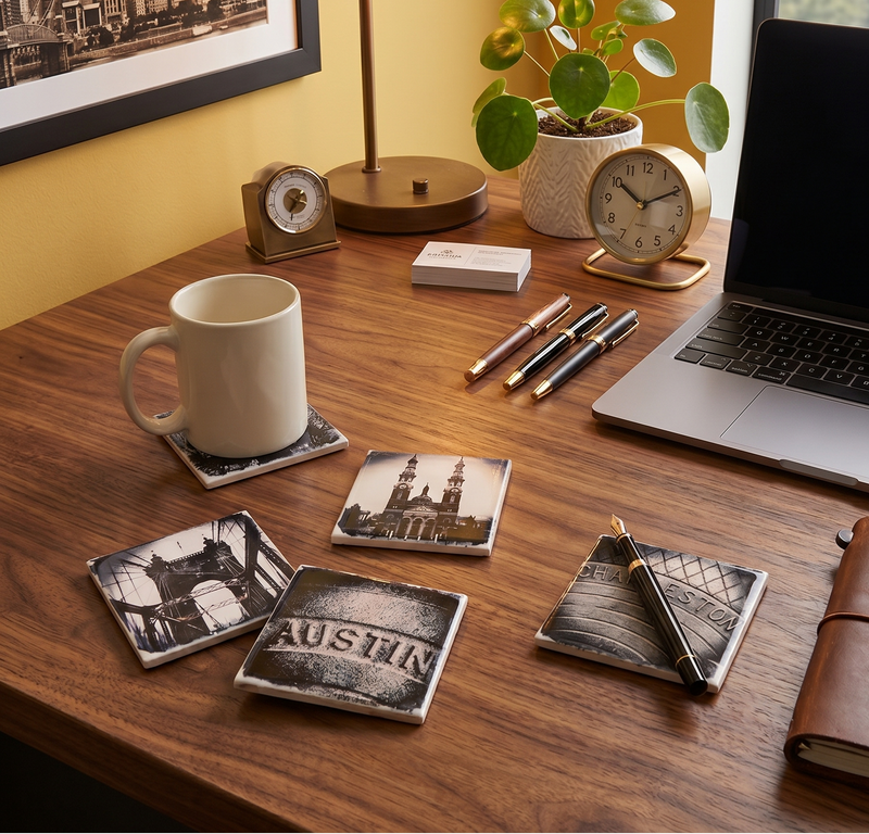 drink coasters as meaningful gift ideas