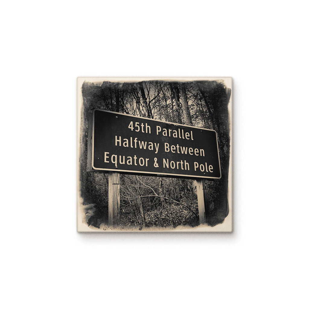 45th Parallel Sign – Cityscape Tiles