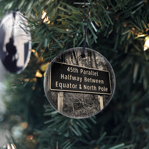 45th Parallel Sign
