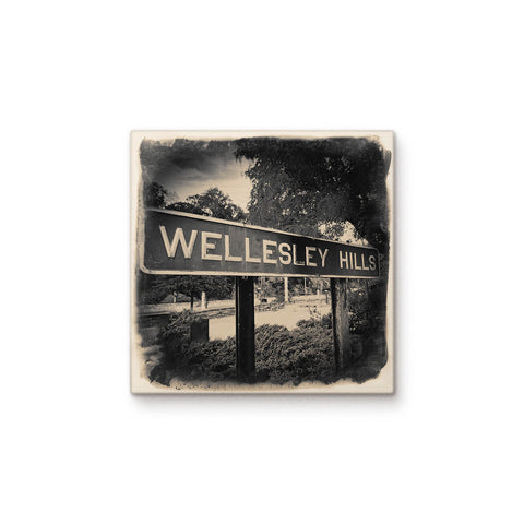 Wellesley Hills Street Sign
