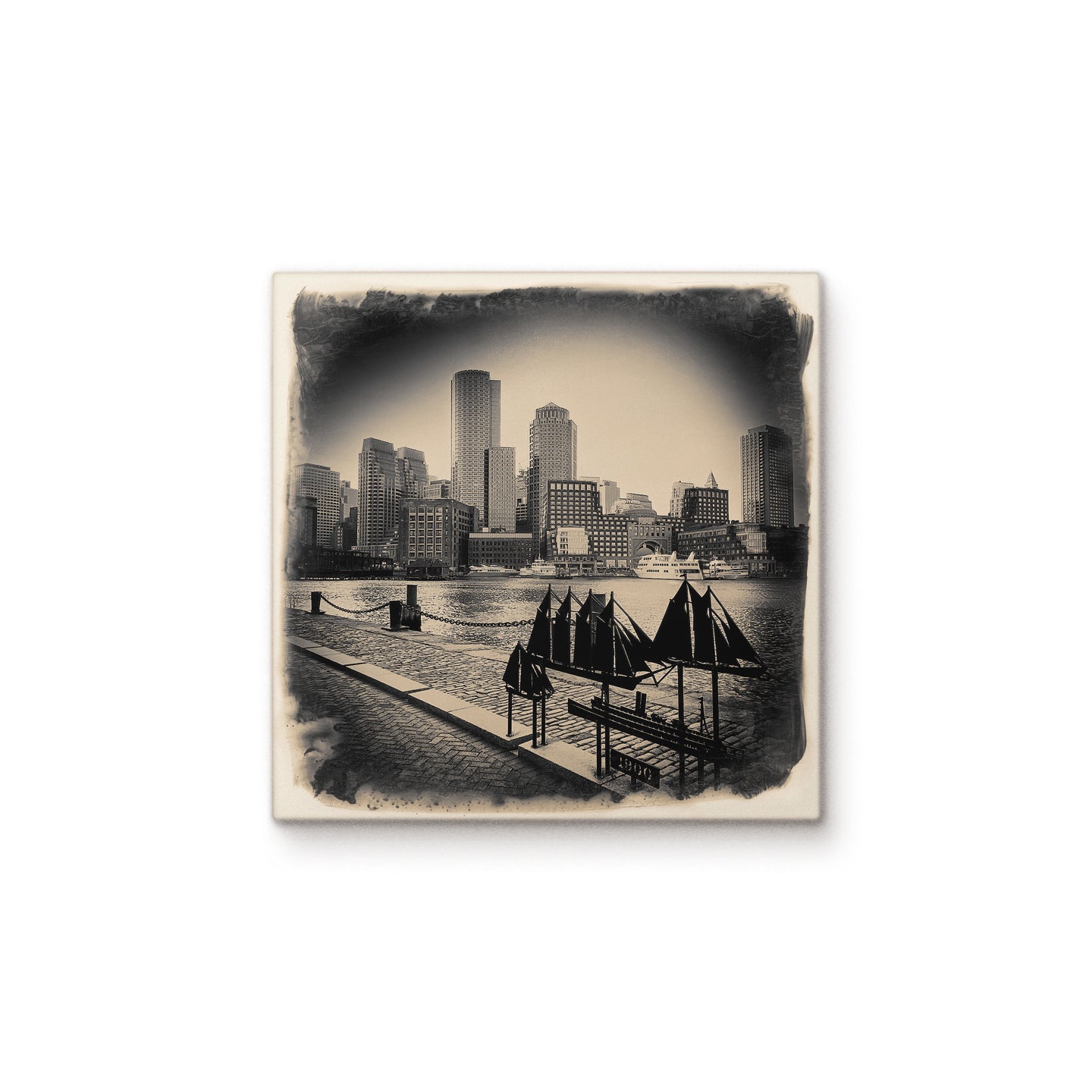 Boston Skyline + Water