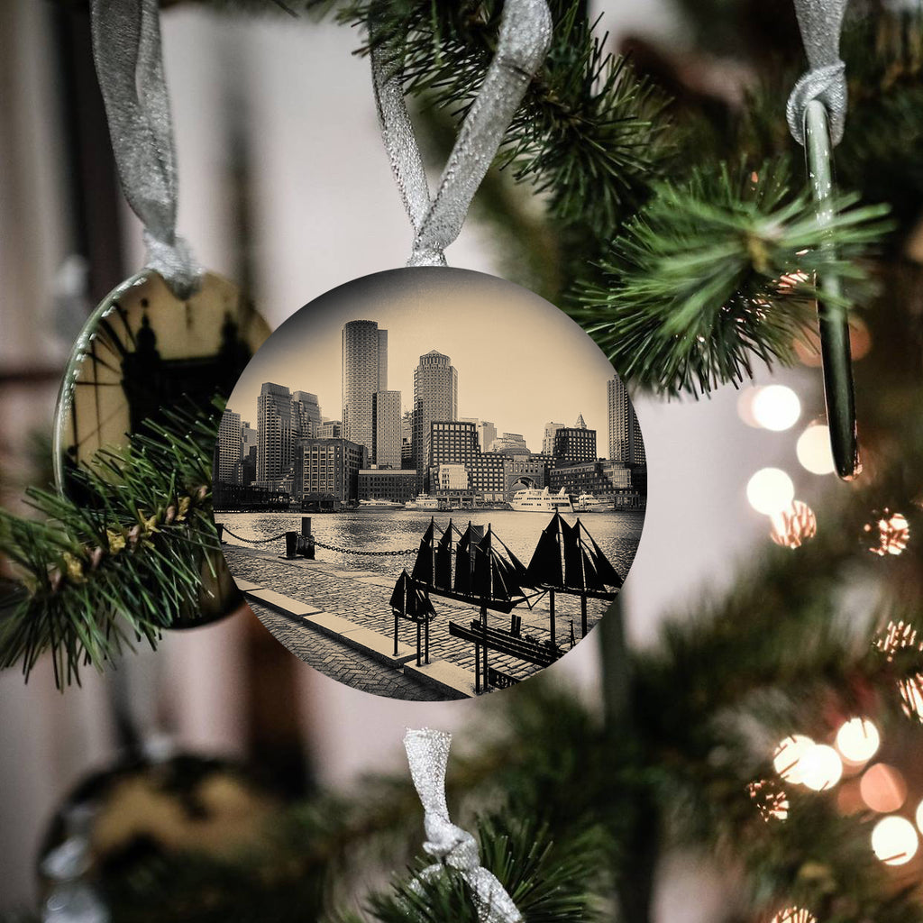 Boston Skyline + Water