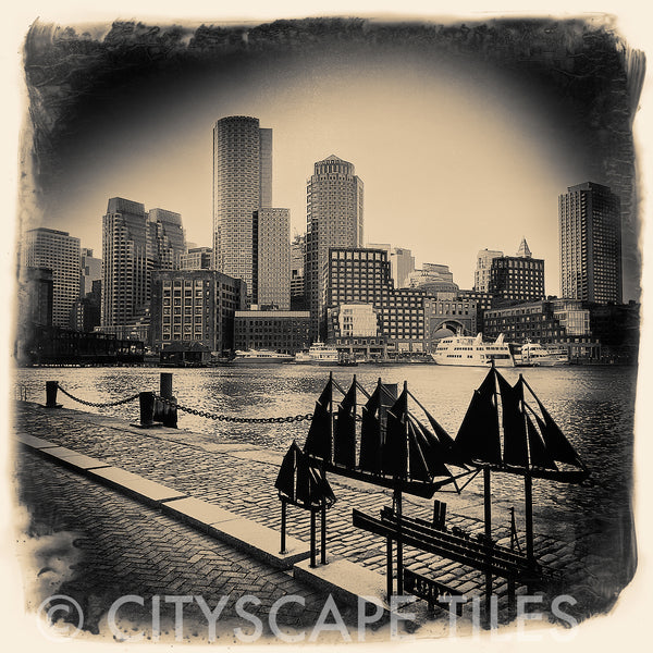 Boston Skyline + Water