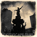 Fountain Square Silhouette