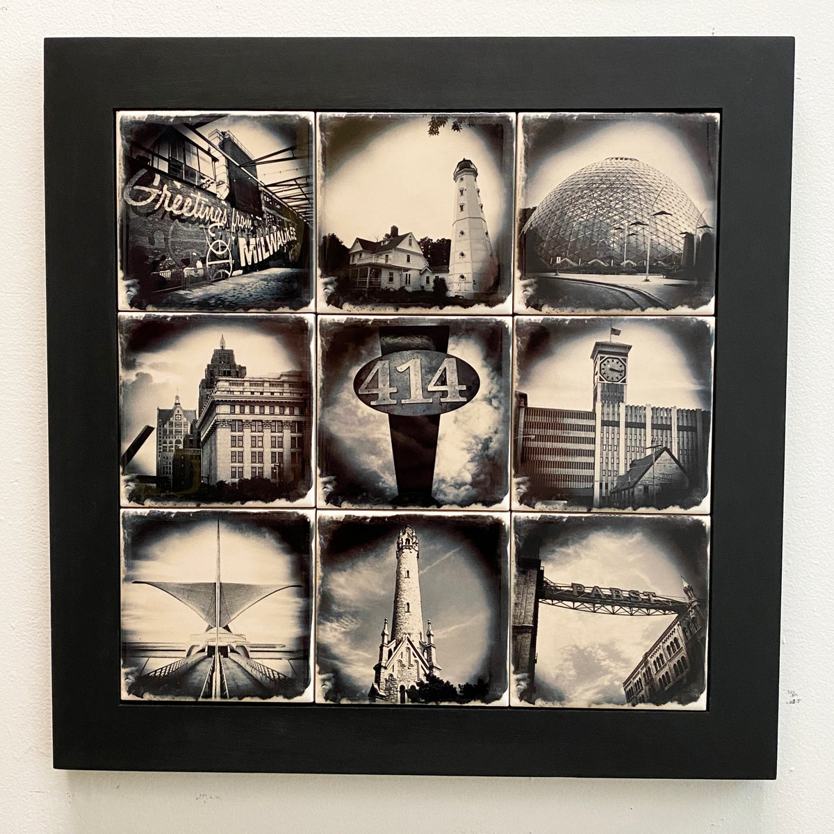 3x3 Milwaukee Frame Cityscape Tiles